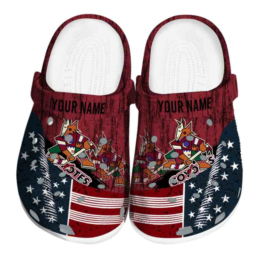 Personalized Arizona Coyotes Star-Spangled Side Pattern ClogTVC1801859