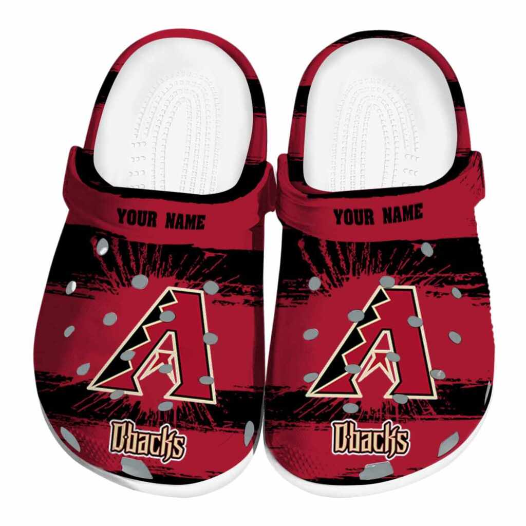 Personalized Arizona Diamondbacks Paint Splatter Graphics ClogTVC1801181