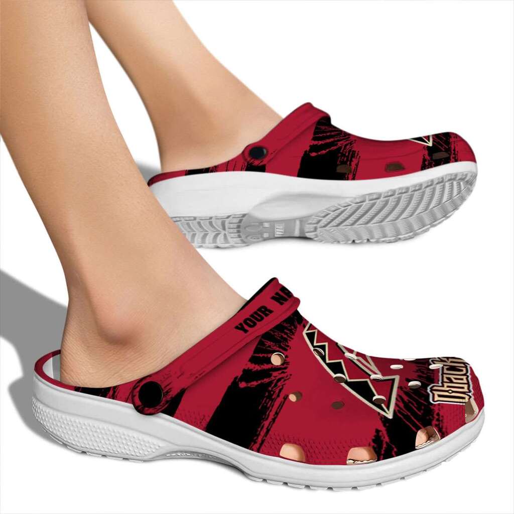 Personalized Arizona Diamondbacks Paint Splatter Graphics ClogTVC1801181 - Image 2
