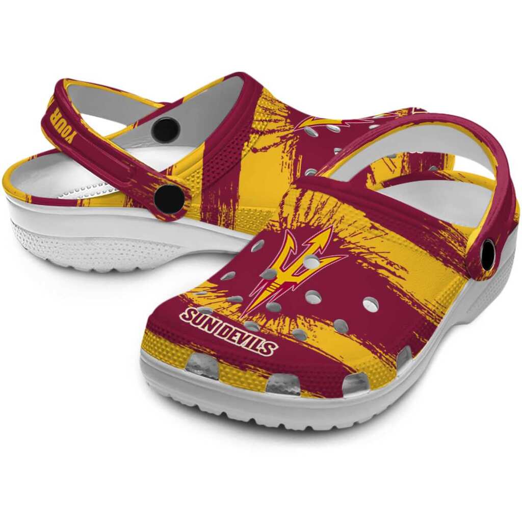 Personalized Arizona State Sun Devils Paint Splatter Graphics ClogTVC1801976 - Image 3