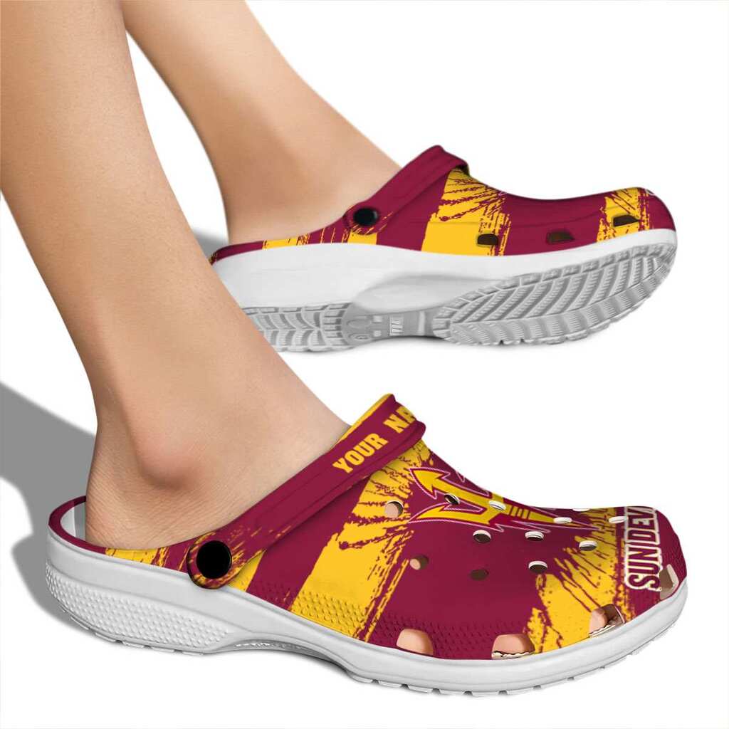 Personalized Arizona State Sun Devils Paint Splatter Graphics ClogTVC1801976 - Image 2