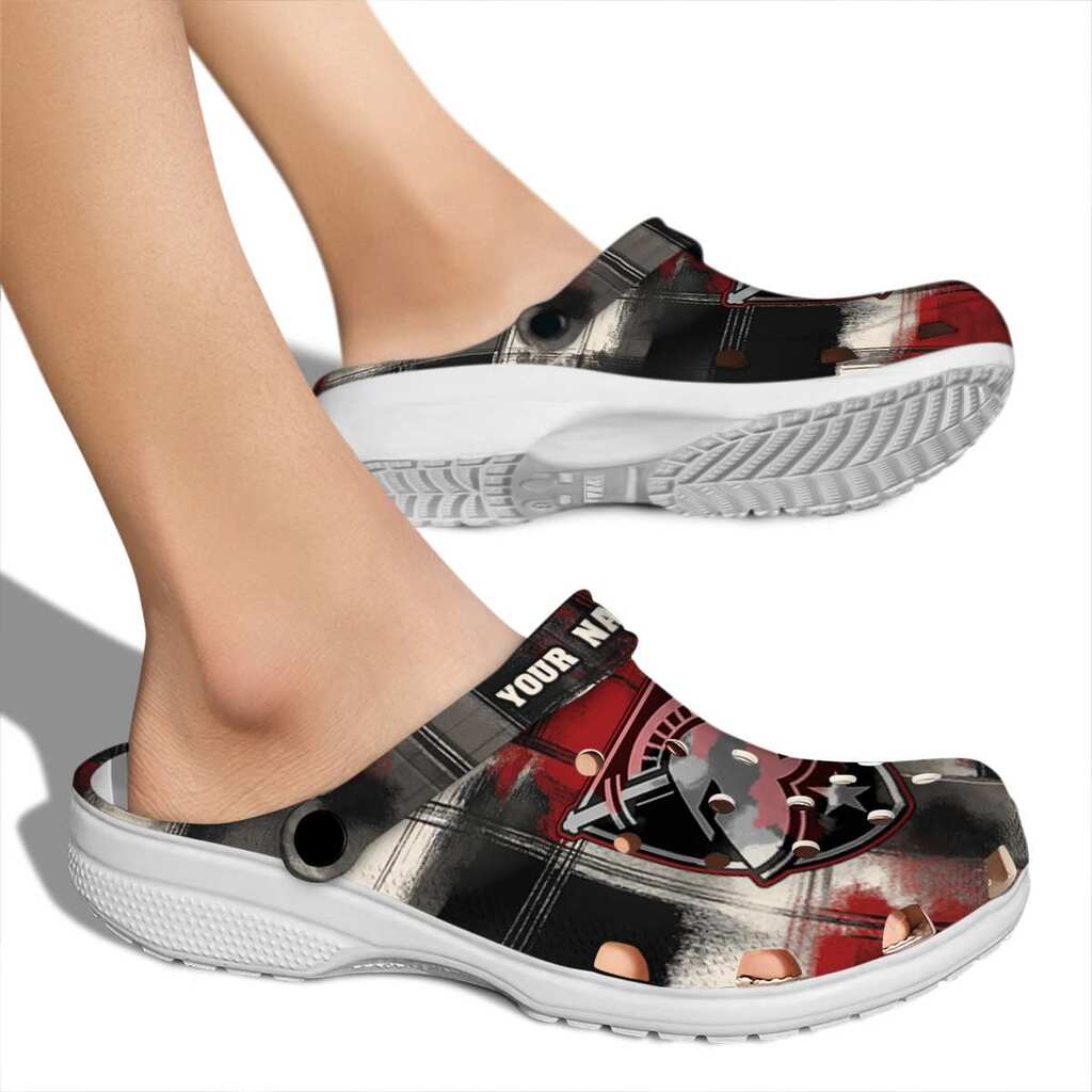 Personalized Army Black Knights Plaid Fusion ClogTVC1801758 - Image 2
