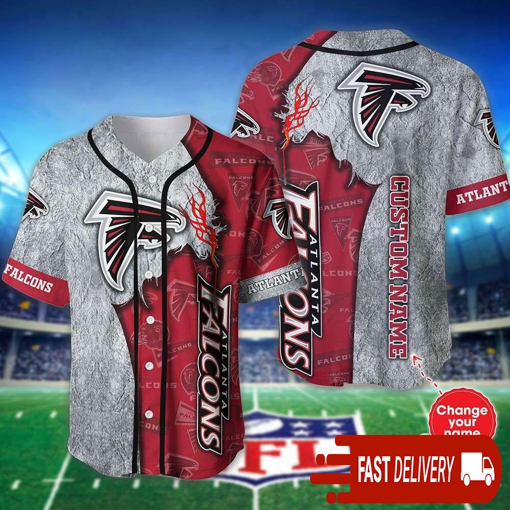 Personalized Atlanta Falcons Baseball Jersey Shirt NLF Gifts For Fans