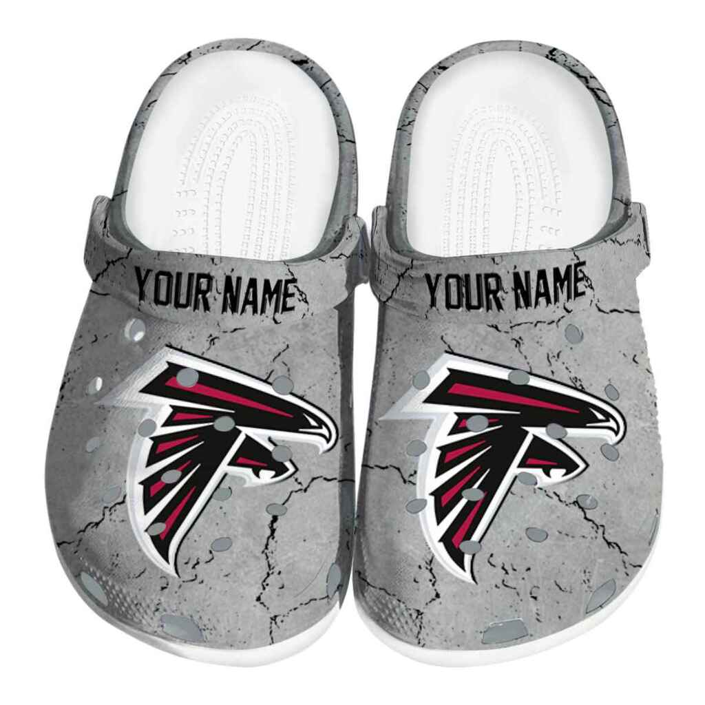 Personalized Atlanta Falcons Cracked Texture ClogTVC1801984