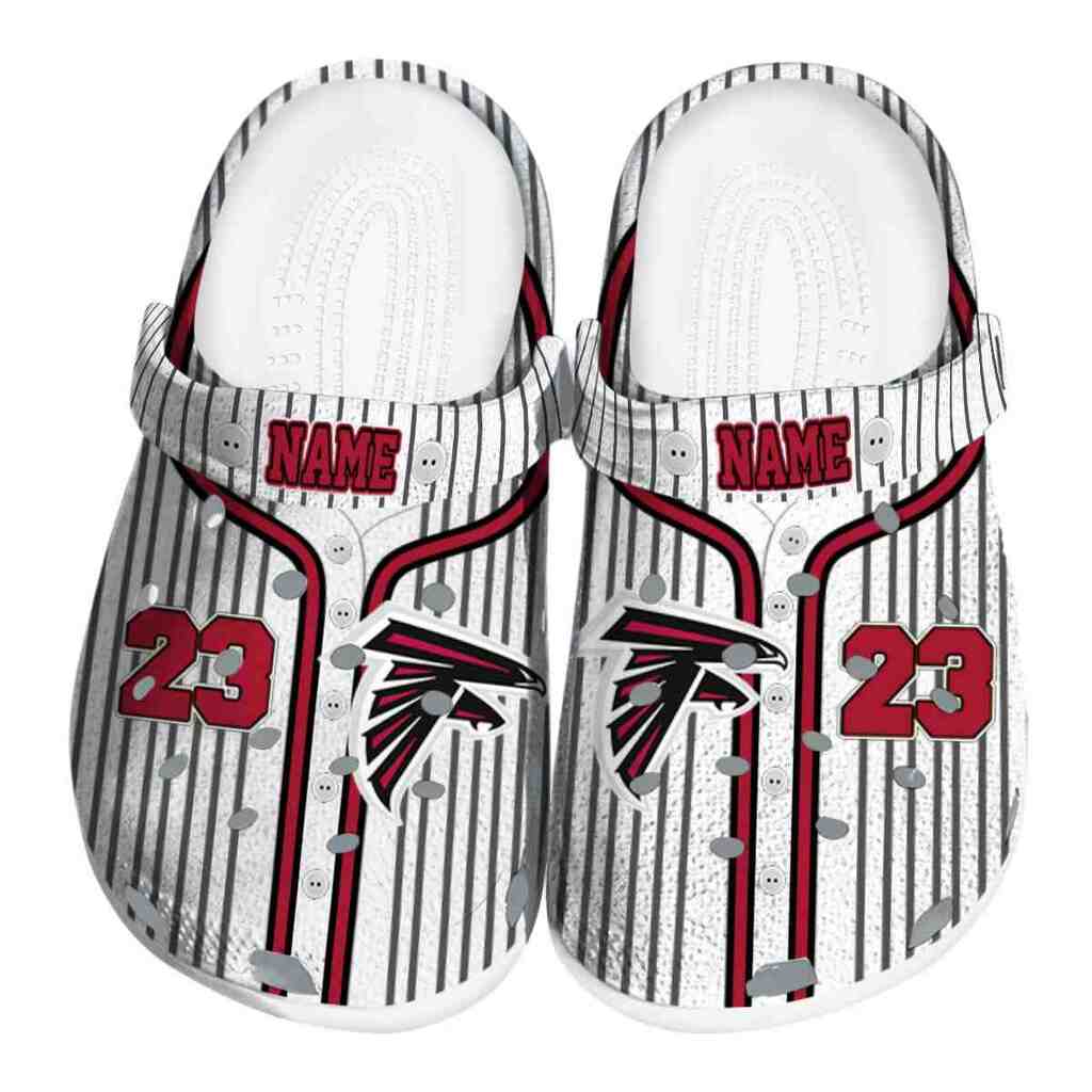 Personalized Atlanta Falcons Pinstripe Pattern ClogTVC1801985