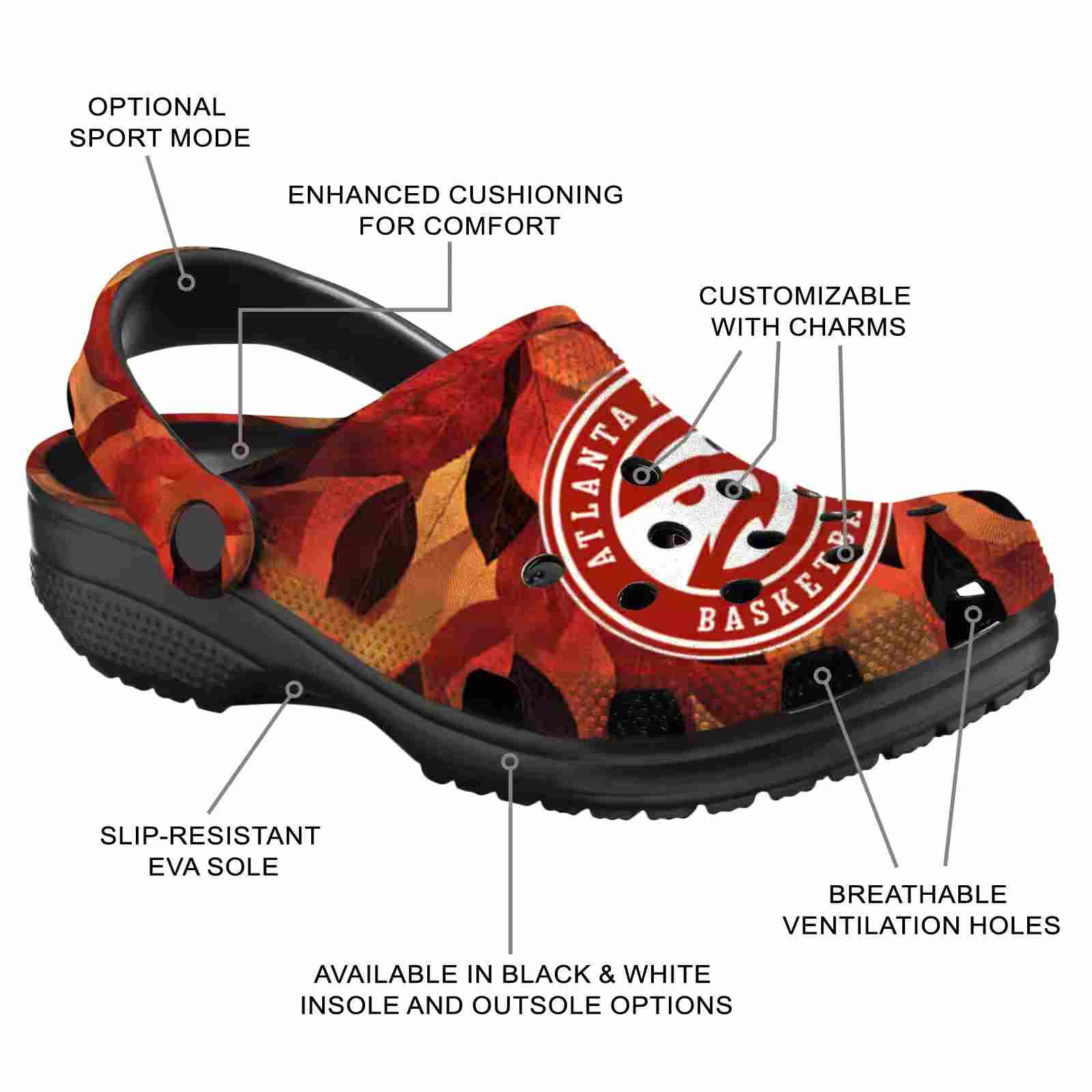 Personalized Atlanta Hawks Autumn Leaves ClogTVC1801709 - Image 5