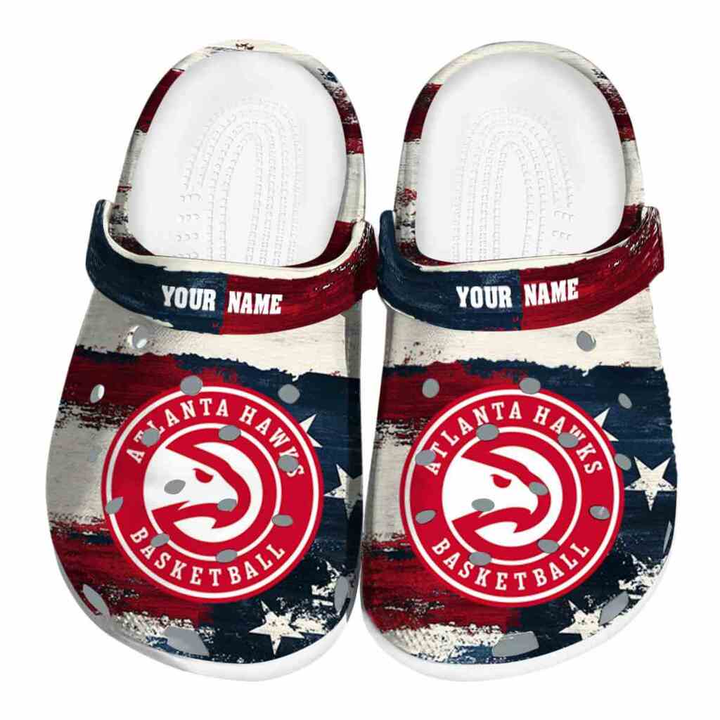 Personalized Atlanta Hawks Patriotic Stripes ClogTVC1801681