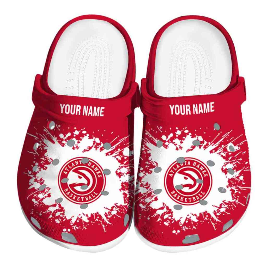 Personalized Atlanta Hawks Splatter Background ClogTVC1801681