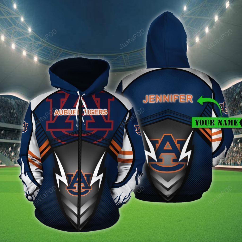 Personalized Auburn Tigers 3D All Over Print Hoodie, Zip Hoodie