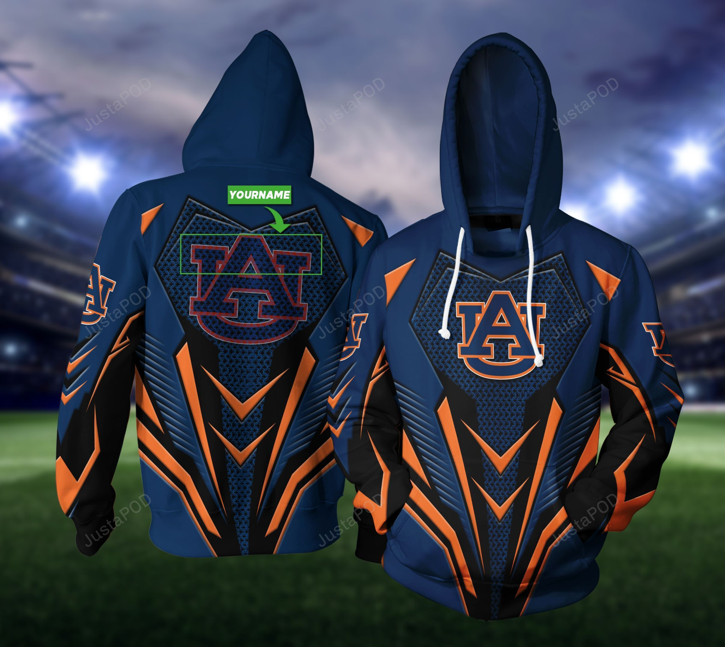 Personalized Auburn Tigers 3D All Over Print Hoodie, Zip Hoodie