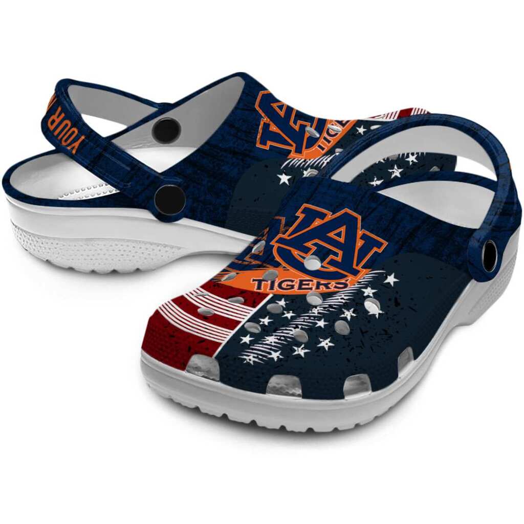 Personalized Auburn Tigers Star-Spangled Side Pattern ClogTVC1801982 - Image 3