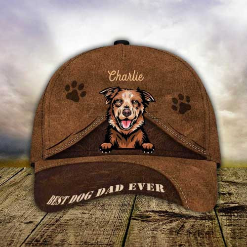 Personalized Australian Shepherd Hat, Custom Photo Australian Shepherd Cap for Mom, Dogmom Trucker Hats Custom Hats Gifts For Men & Women