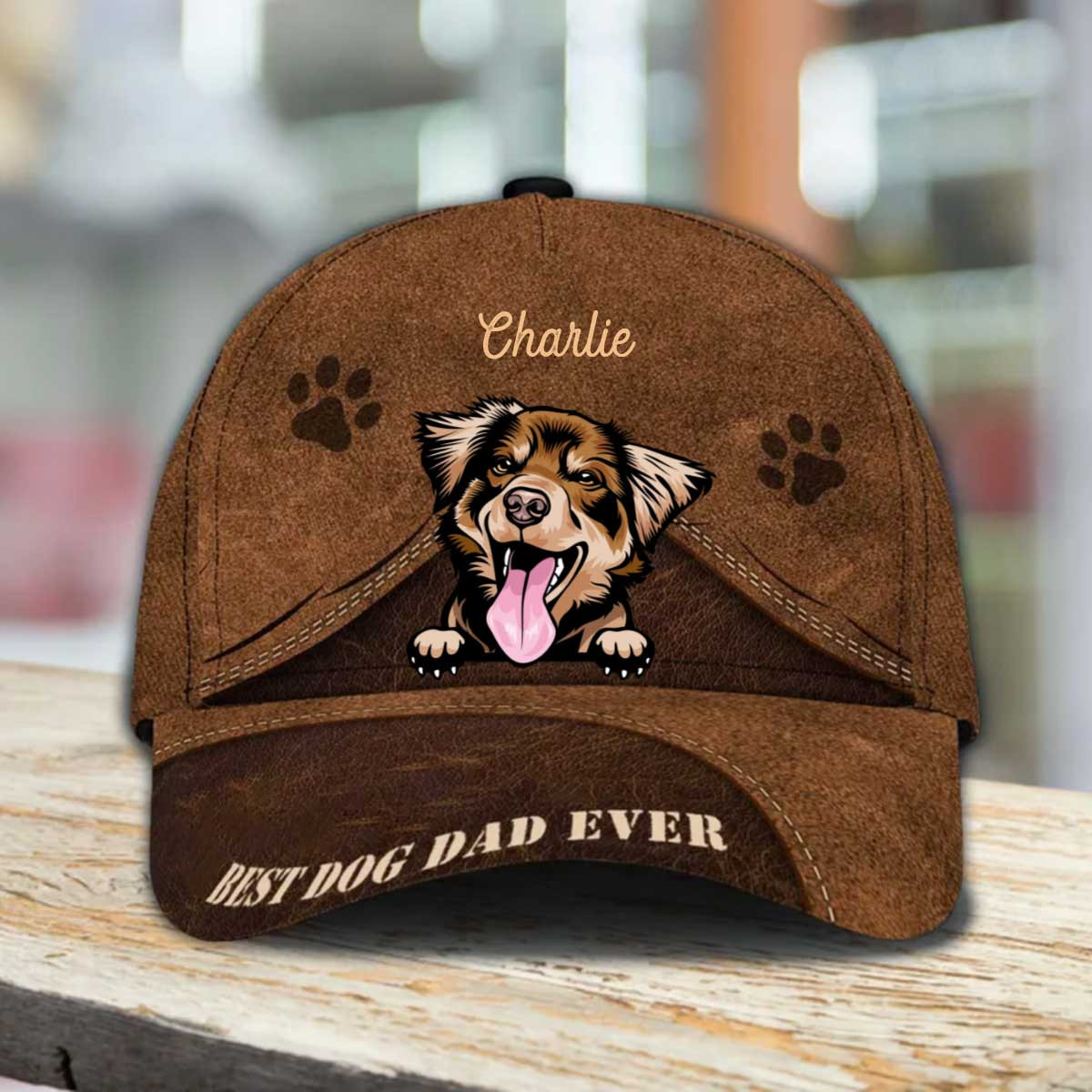 Personalized Australian Shepherd Hat, Custom Photo Australian Shepherd Cap for Mom, Dogmom Trucker Hats Custom Hats Gifts For Men & Women