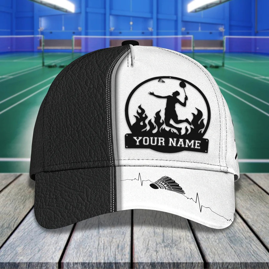 Personalized Badminton Classic Cap for Men, Friends, Custom Name Badminton Players Hat for Lovers Trucker Hats Custom Hats Gifts For Men & Women