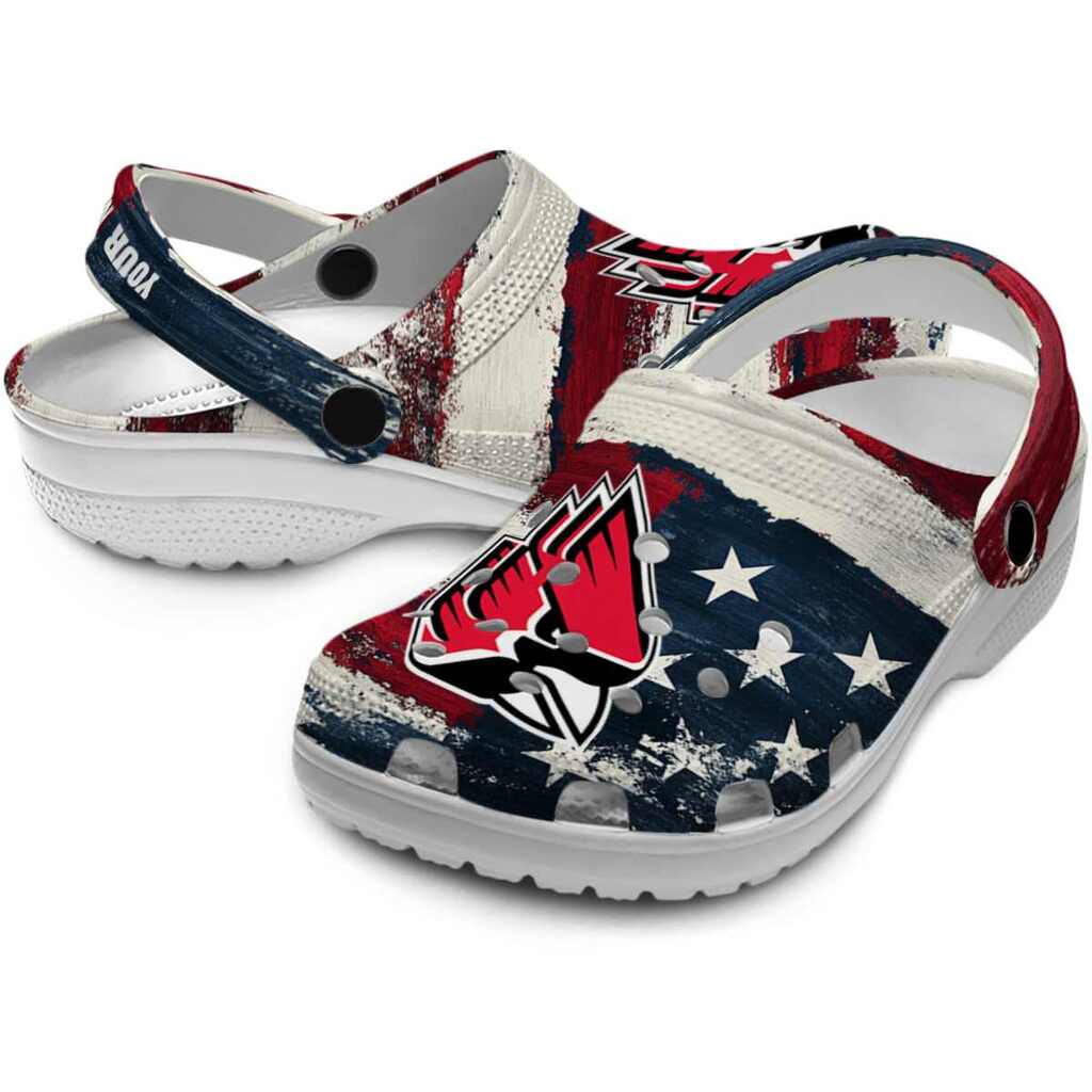 Personalized Ball State Cardinals Patriotic Stripes ClogTVC1801760 - Image 3