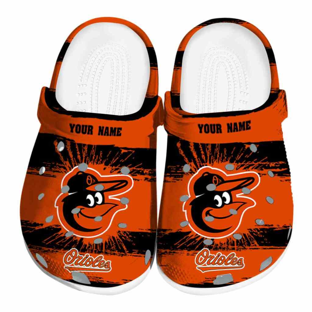 Personalized Baltimore Orioles Paint Splatter Graphics ClogTVC1801179