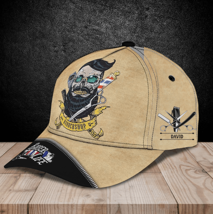Personalized Barber 3D Classic Cap Hat for Men, Women, Hair hustle Cap Trucker Hats Custom Hats Gifts For Men & Women