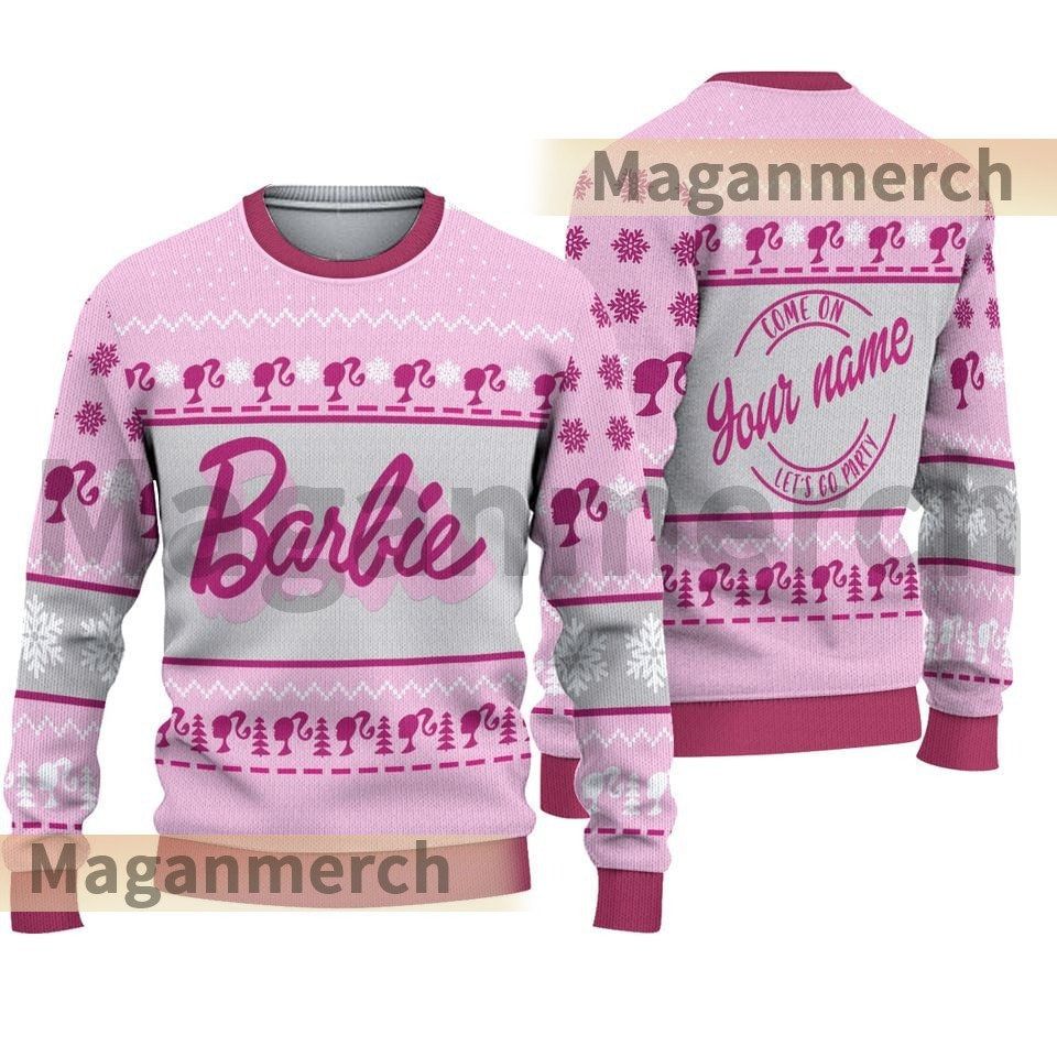 Personalized Barbie Ugly Christmas Sweater