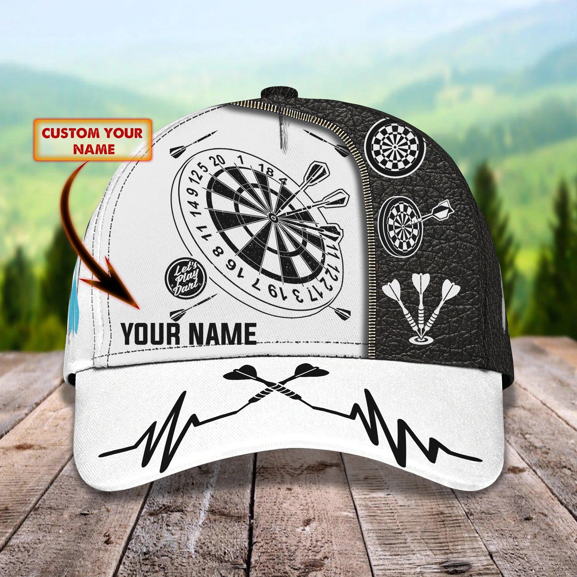Personalized Baseball 3D Dart Cap, Lets Play Dart Cap Hat, Darter Cap Hat Summer Travel, Gift To Dart Lovers Trucker Hats Custom Hats Gifts For Men & Women