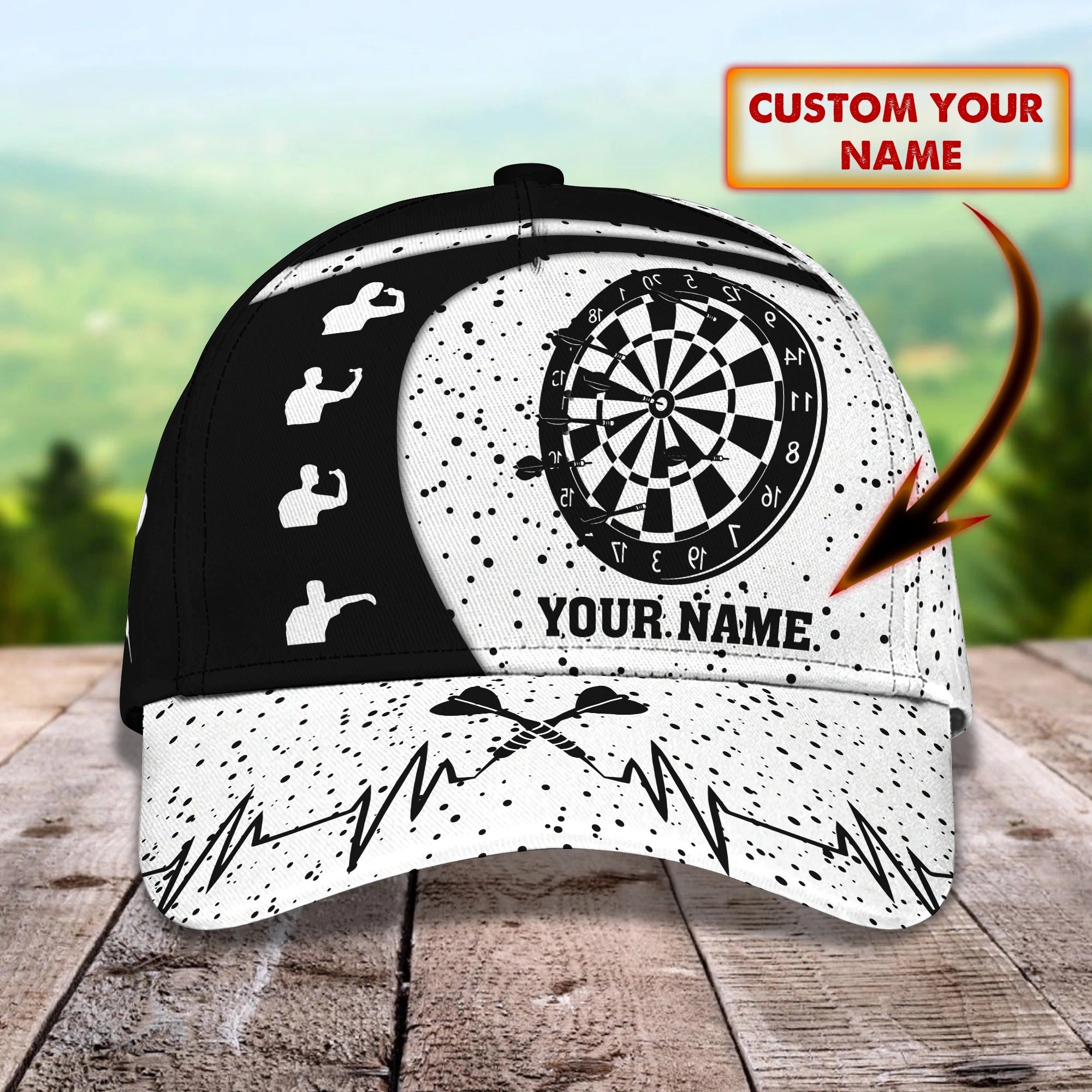 Personalized Baseball 3D Dart Cap, Lets Play Dart Cap Hat, Darter Cap Hat Summer Travel, Gift To Dart Lovers Trucker Hats Custom Hats Gifts For Men & Women