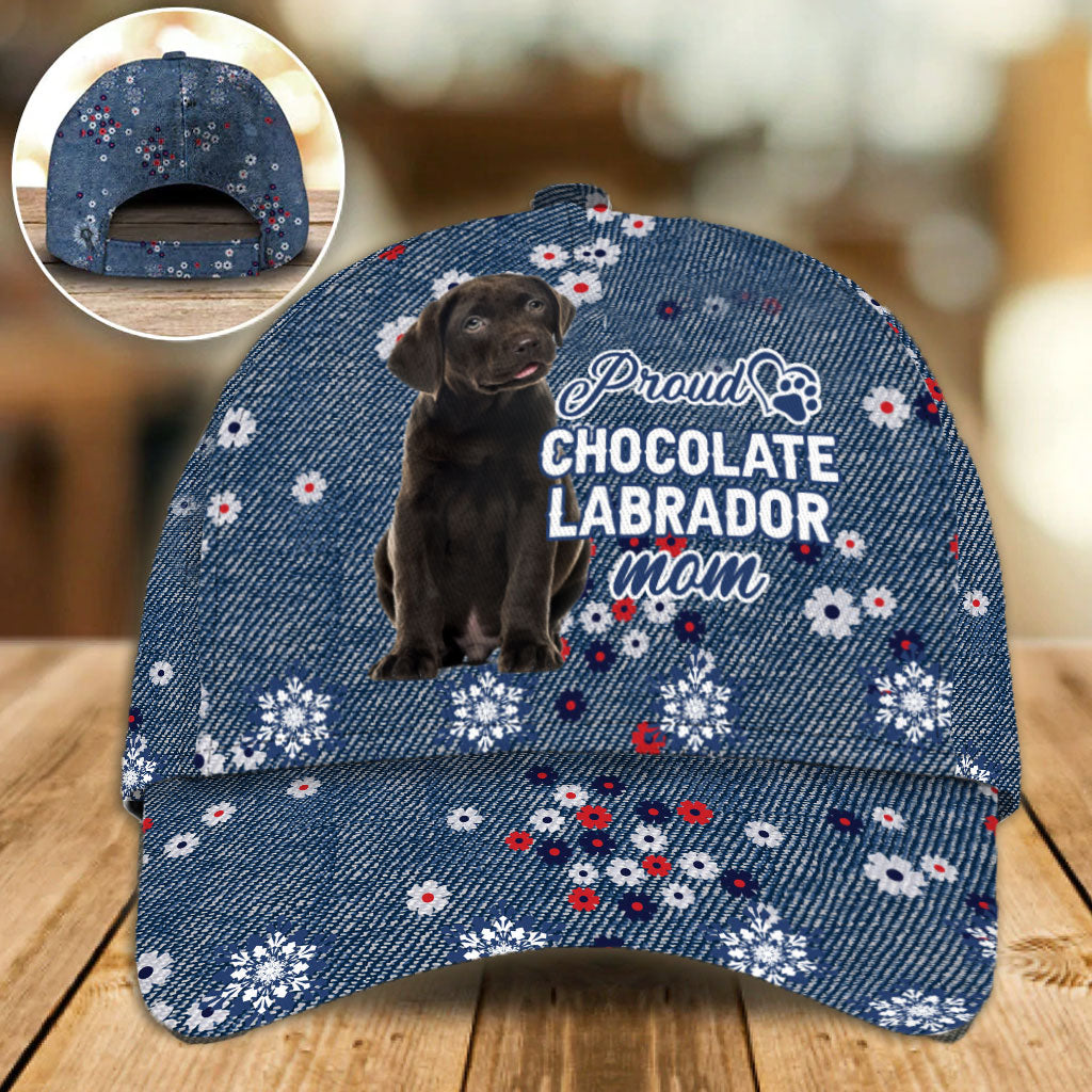 Personalized Baseball Cap With Pet Photo, Black Labrador Proud Mom Classic Cap Hat For Pet Lover Trucker Hats Custom Hats Gifts For Men & Women