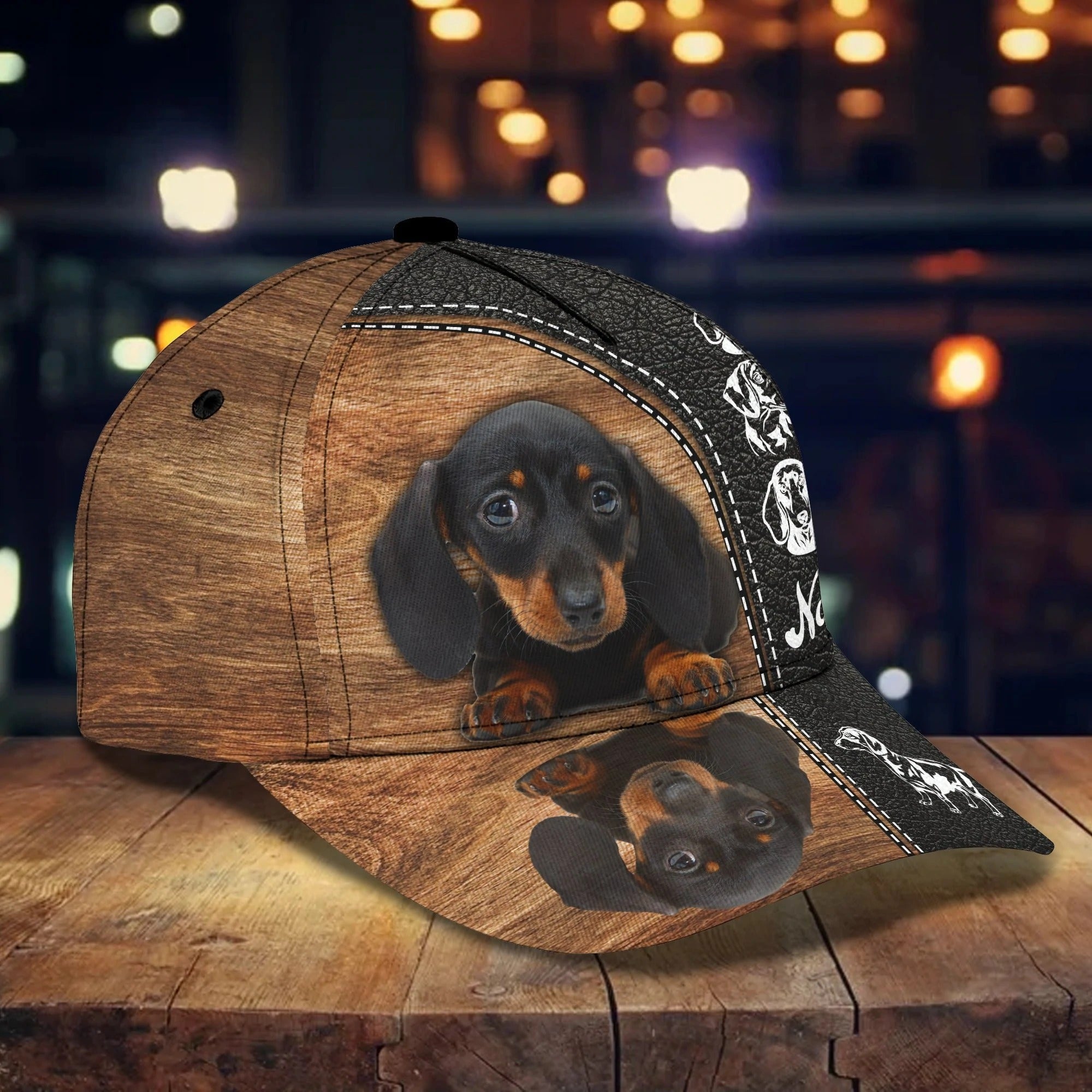 Personalized Baseball Dachshund Cap Hat For Dog Lover, 3D Full Print Dachshund Dog Cap Hat Trucker Hats Custom Hats Gifts For Men & Women