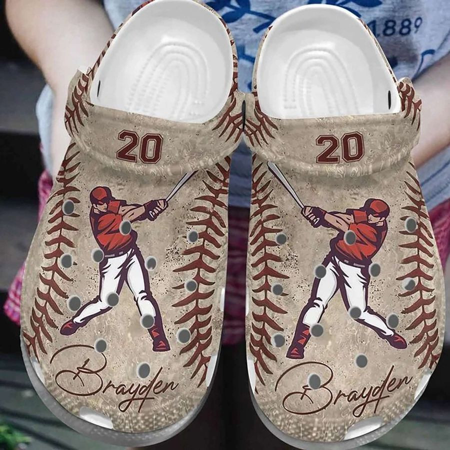 Personalized Baseball Gift For Lover Vintage Unisex clog Shoes
