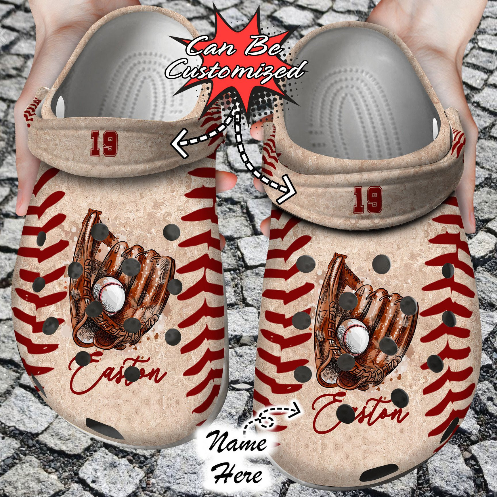Personalized Baseball Glove With Ball clog Shoes Sport