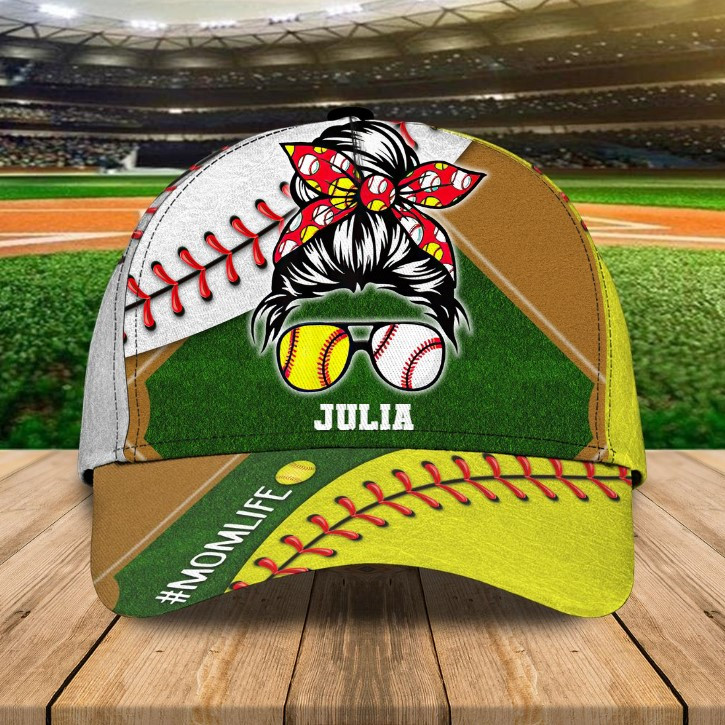Personalized Baseball Mom Cap for Mom Life, Custom Mom Name Baseball Mom Cap Trucker Hats Custom Hats Gifts For Men & Women