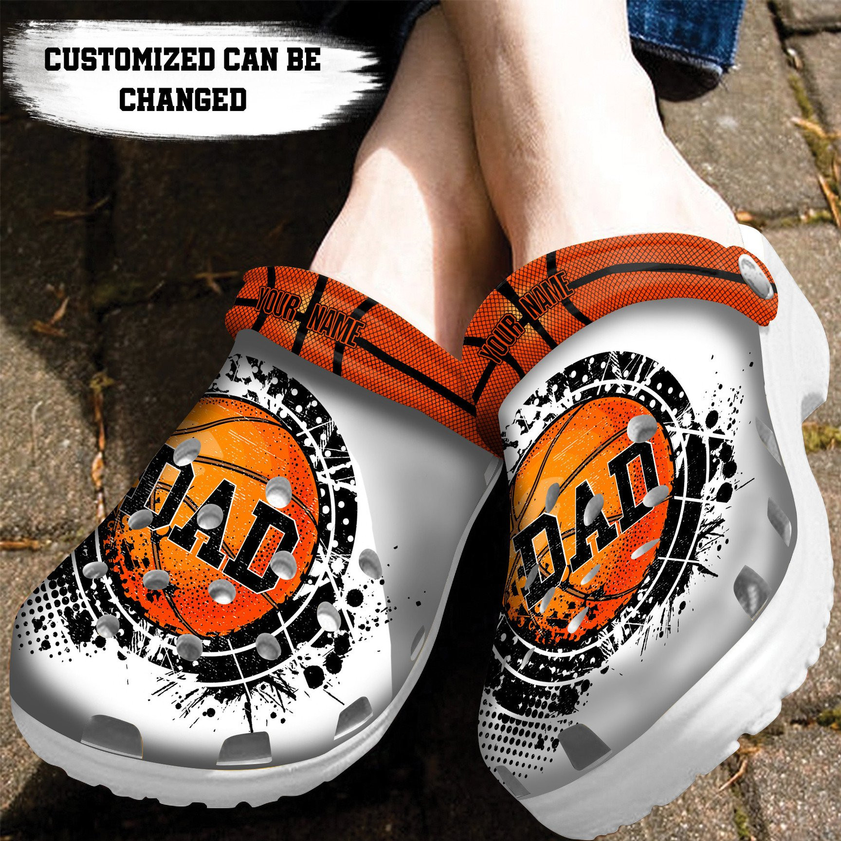 Personalized Basketball Dad clog Shoes Fathers Custom