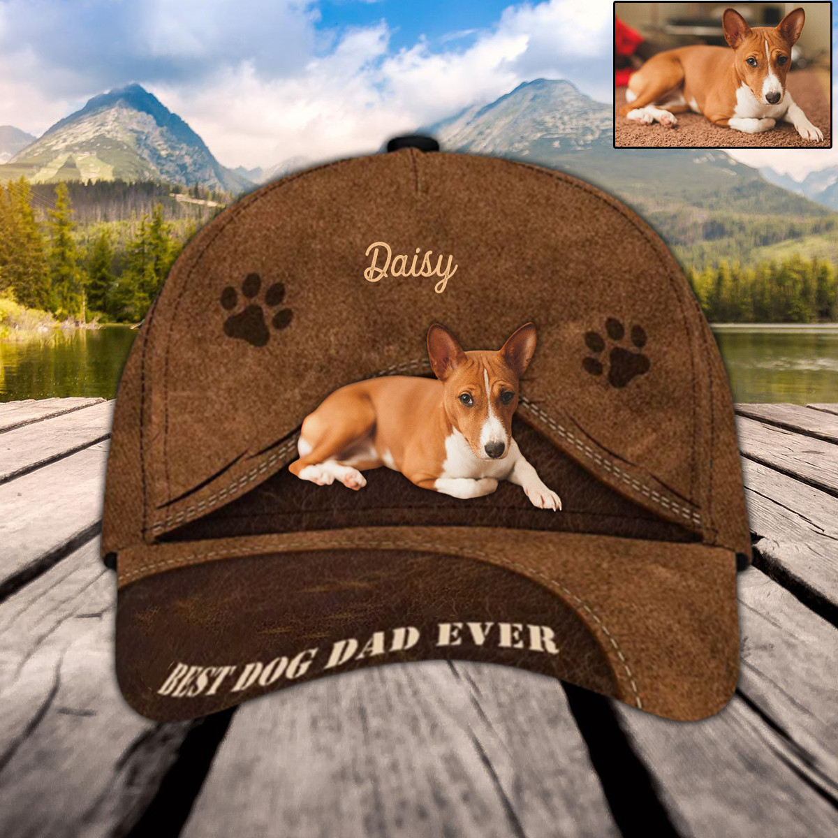 Personalized Basset Hound Hat, Custom Photo Basset Hound Cap 3D for Dad and Mom Trucker Hats Custom Hats Gifts For Men & Women
