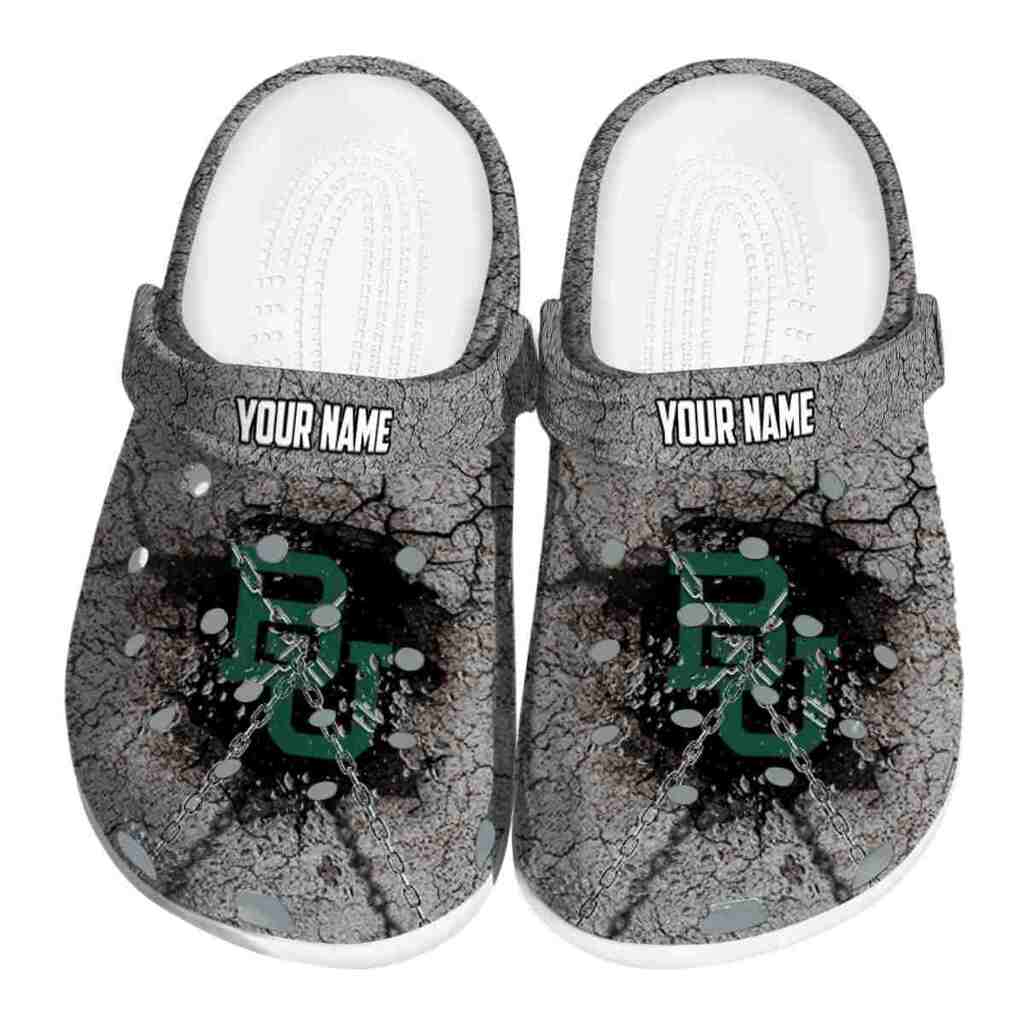 Personalized Baylor Bears Cracked Ground Texture ClogTVC1801749