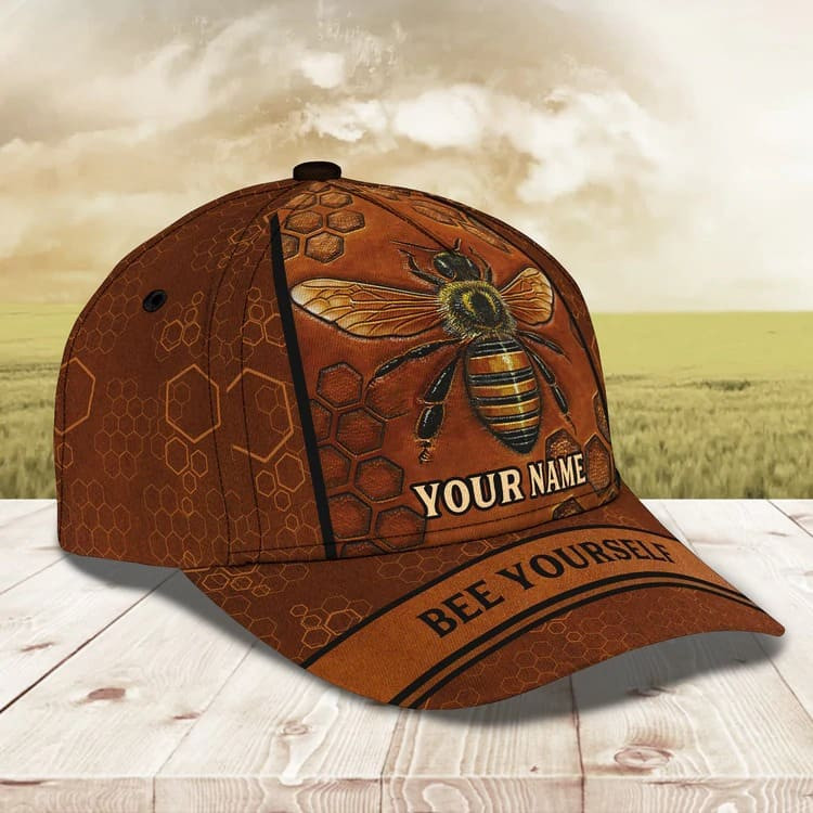 Personalized Bee Yourself Cap for Men & Women Bee Lovers, Custom Name Bee Hat Trucker Hats Custom Hats Gifts For Men & Women