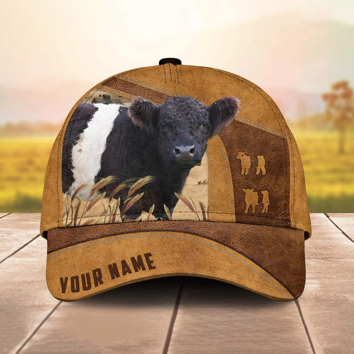 Personalized Belted Galloway Customized Name Choco Cap for Men Trucker Hats Custom Hats Gifts For Men & Women