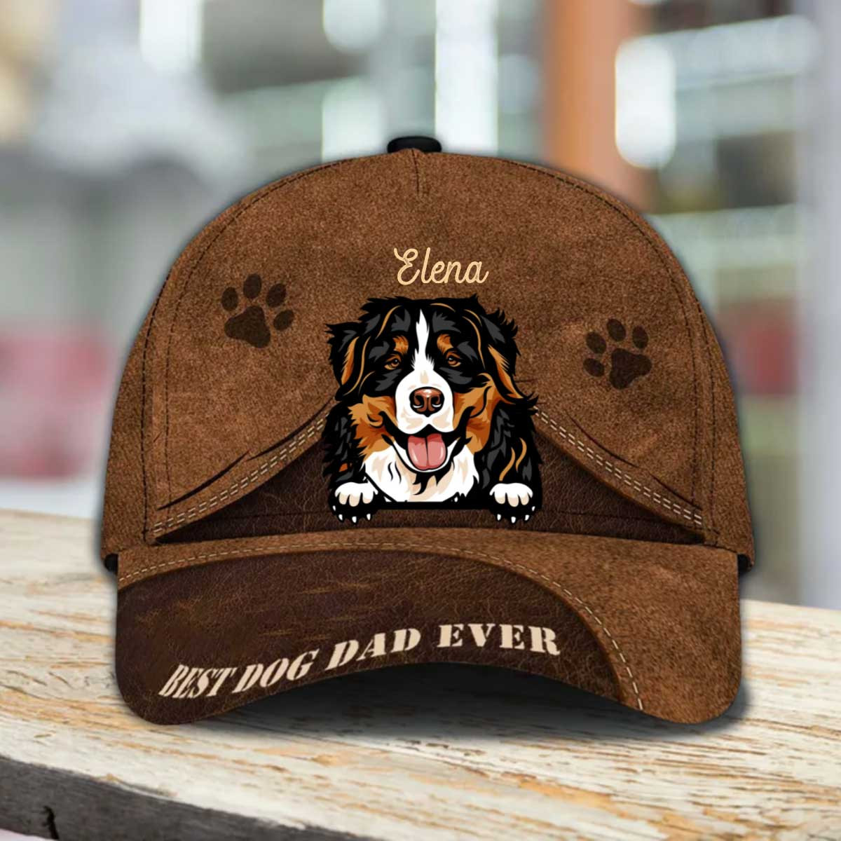 Personalized Bernese Mountain Hat, Custom Photo Bernese Mountain Cap 3D for Mom & Dad Trucker Hats Custom Hats Gifts For Men & Women