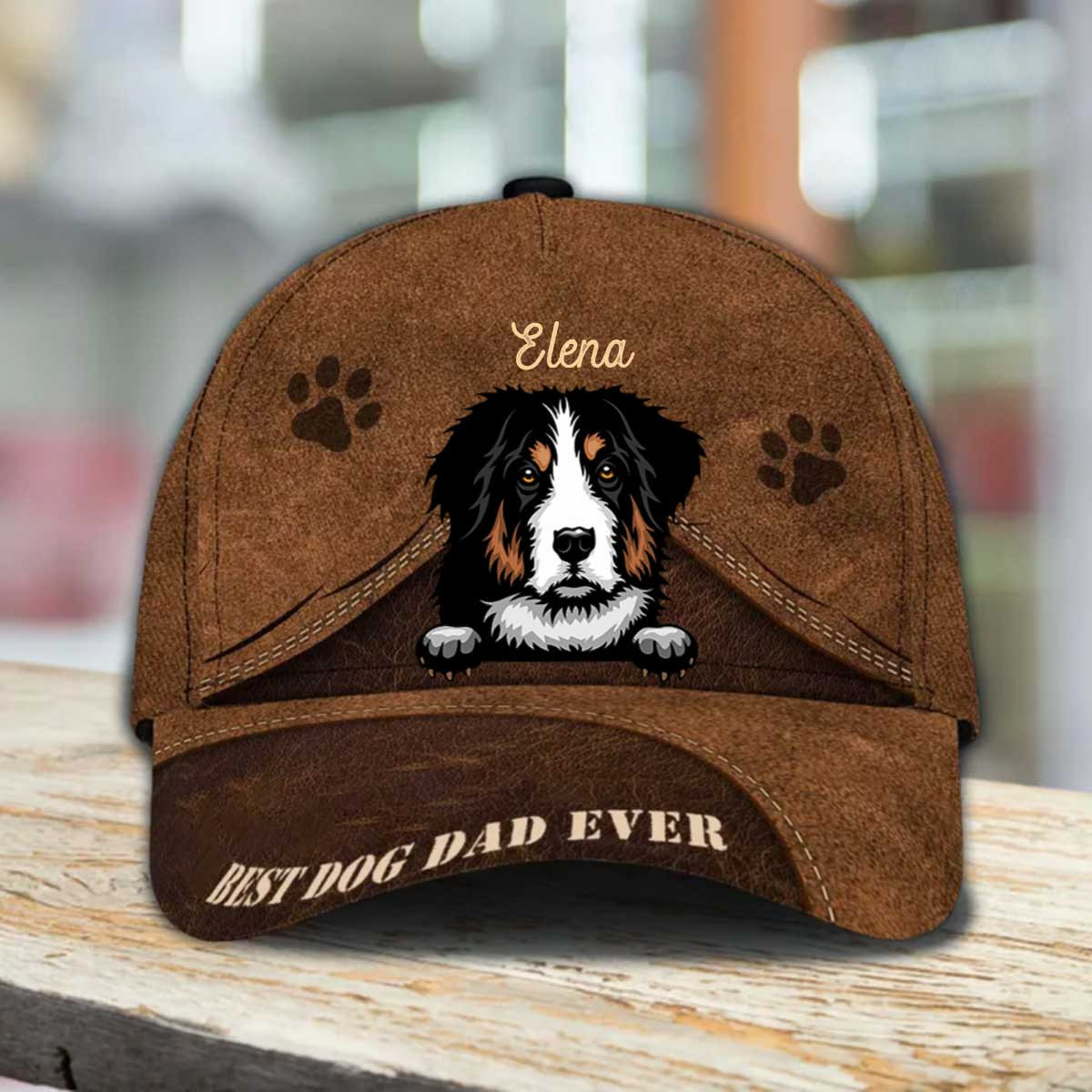 Personalized Bernese Mountain Hat, Custom Photo Bernese Mountain Cap 3D for Mom & Dad Trucker Hats Custom Hats Gifts For Men & Women