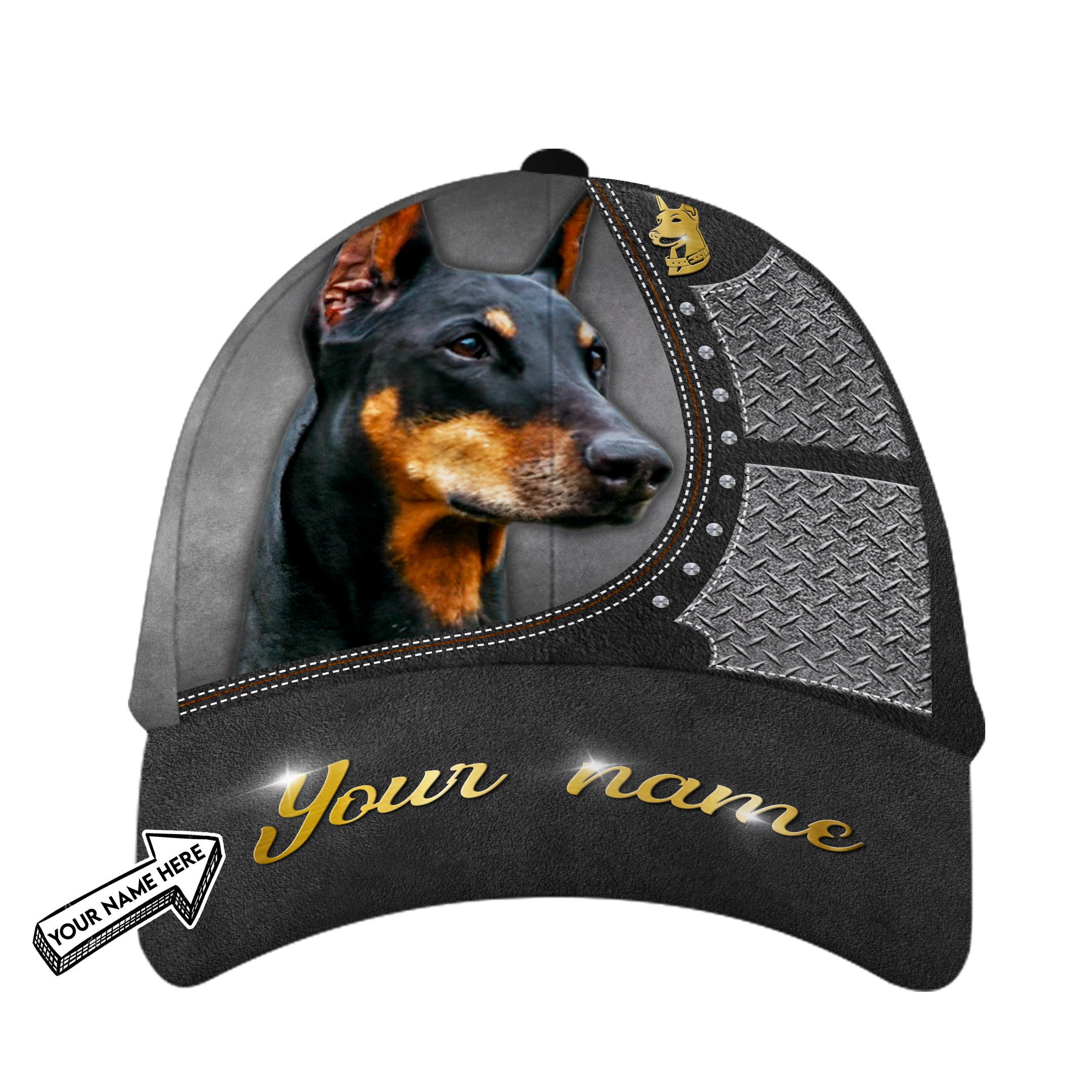 Personalized Best Doberman Dog Hat Classic Cap Trucker Hats Custom Hats Gifts For Men & Women