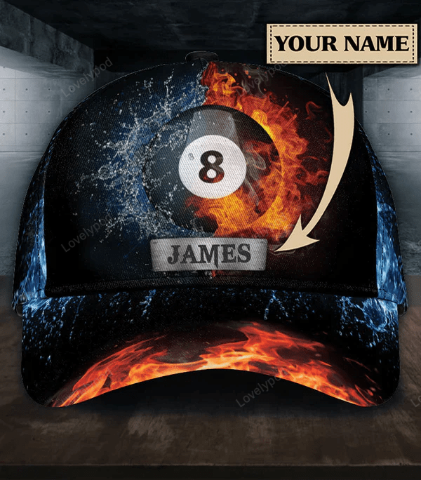 Personalized Billiard Classic Cap, Gift for Billiard Snooker Lovers, Billiard Snooker Trucker Hats Custom Hats Gifts For Men & Women