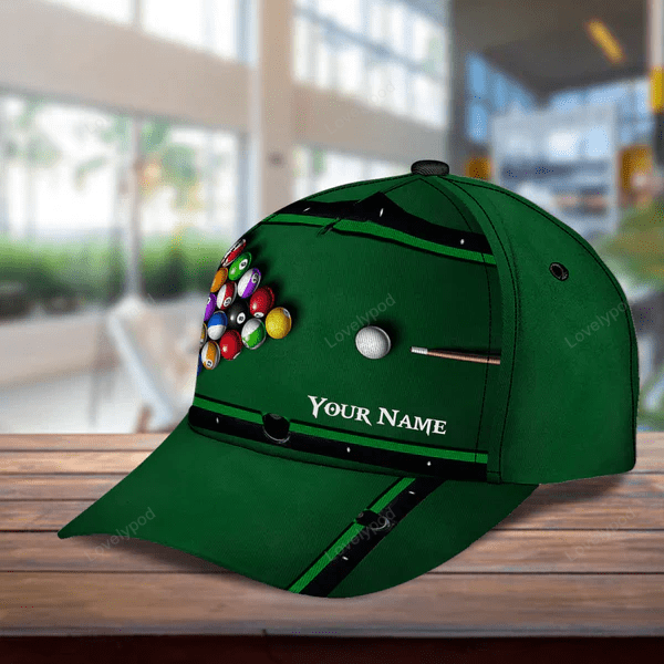 Personalized Billiard Classic Cap, Gift for Billiard Snooker Lovers, Billiard Snooker Players hat for men and women Trucker Hats Custom Hats Gifts For Men & Women