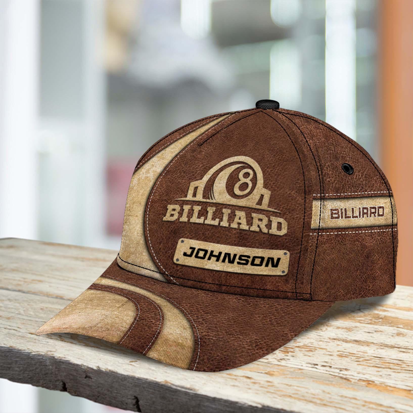 Personalized Billiard Classic Cap, Personalized Gift for Billiard Snooker Lovers, Billiard Snooker Players Trucker Hats Custom Hats Gifts For Men & Women