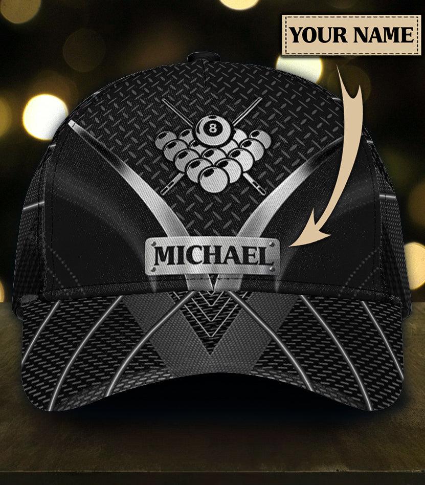 Personalized Billiard Classic Cap, Personalized Gift for Billiard Snooker Lovers, Billiard Snooker Players Trucker Hats Custom Hats Gifts For Men & Women