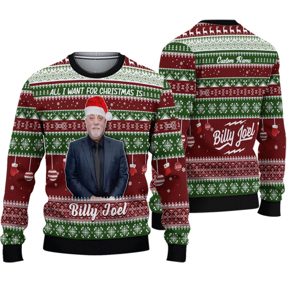 Personalized Billy Joel Ugly 3D Sweater