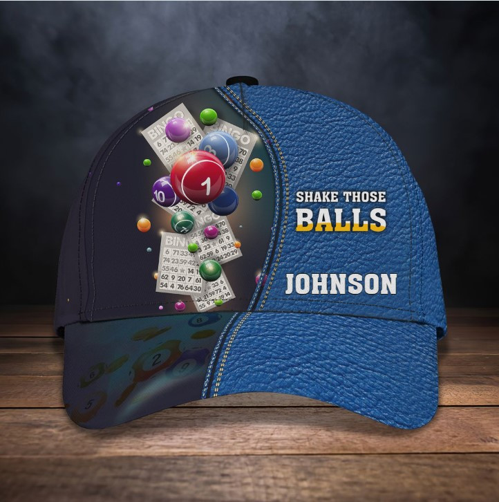 Personalized Bingo 3D Baseball Cap for Bingo Players, Shake those Balls Trucker Hats Custom Hats Gifts For Men & Women