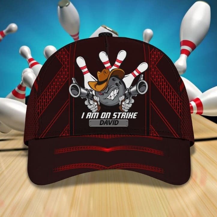 Personalized Blue Bowling Classic Cap for Men, Bowling Team Gift, Bowling Hats Uniform for Friends Trucker Hats Custom Hats Gifts For Men & Women