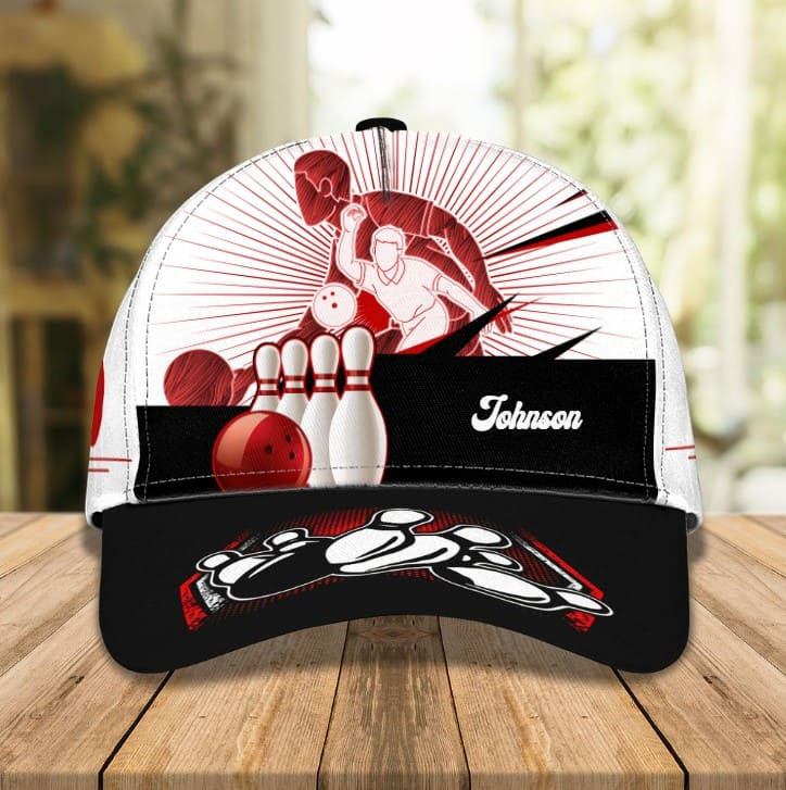 Personalized Blue Bowling Classic Cap for Men, Bowling Team Gift, Bowling Hats Uniform for Friends Trucker Hats Custom Hats Gifts For Men & Women