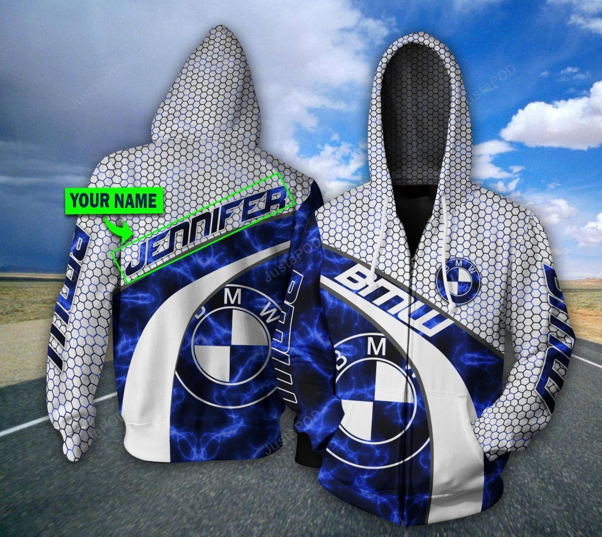 Personalized BMW 3D All Over Print Hoodie, Zip Hoodie