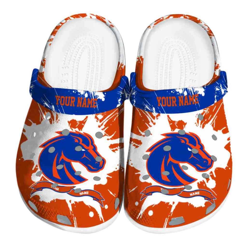 Personalized Boise State Broncos Splatter Pattern ClogTVC1801739