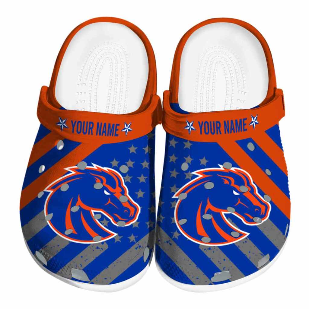 Personalized Boise State Broncos Star-Spangled Graphic ClogTVC1801810