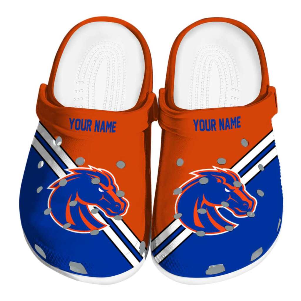 Personalized Boise State Broncos Striped Accents ClogTVC1801835