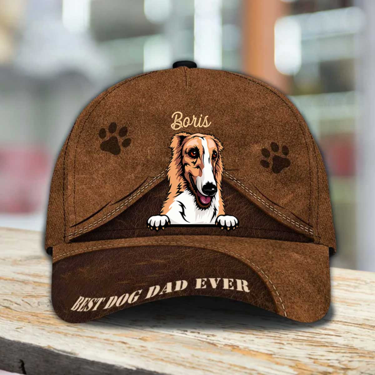 Personalized Borzoi Hat, Custom Name Borzoi Cap 3D Classic for Borzoi Lovers Trucker Hats Custom Hats Gifts For Men & Women